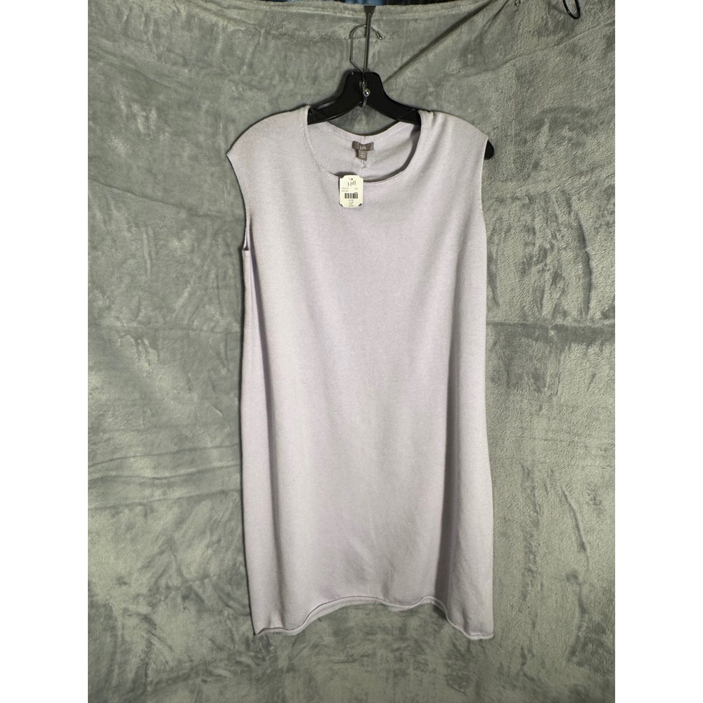 J. Jill Lilac Purple Knit Sleeveless Shift Sweater Dress Petite Large LP NEW